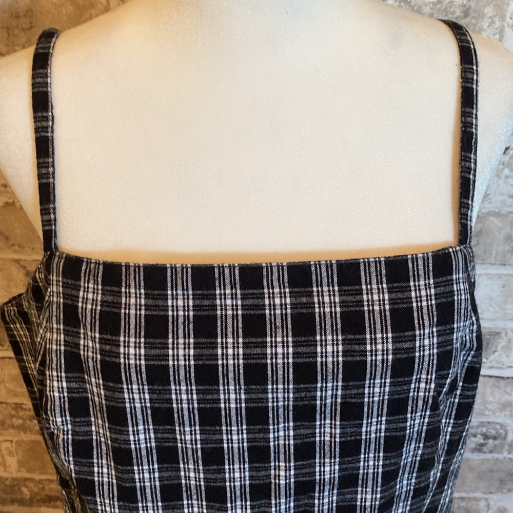 Hollister Black and White Plaid Midi Dress - Picture 9 of 14